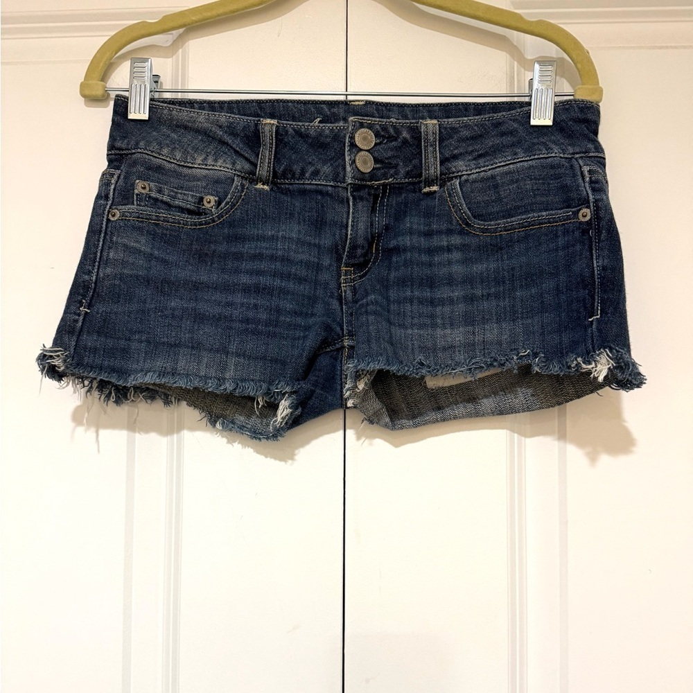 American Eagle Vintage Outfitters Dark Blue Jean Shorts Artist